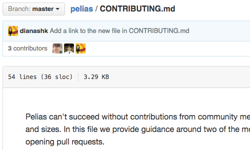 Contributor guidelines for Pelias project